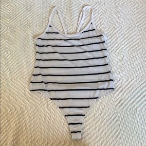 Free Press Striped Bodysuit